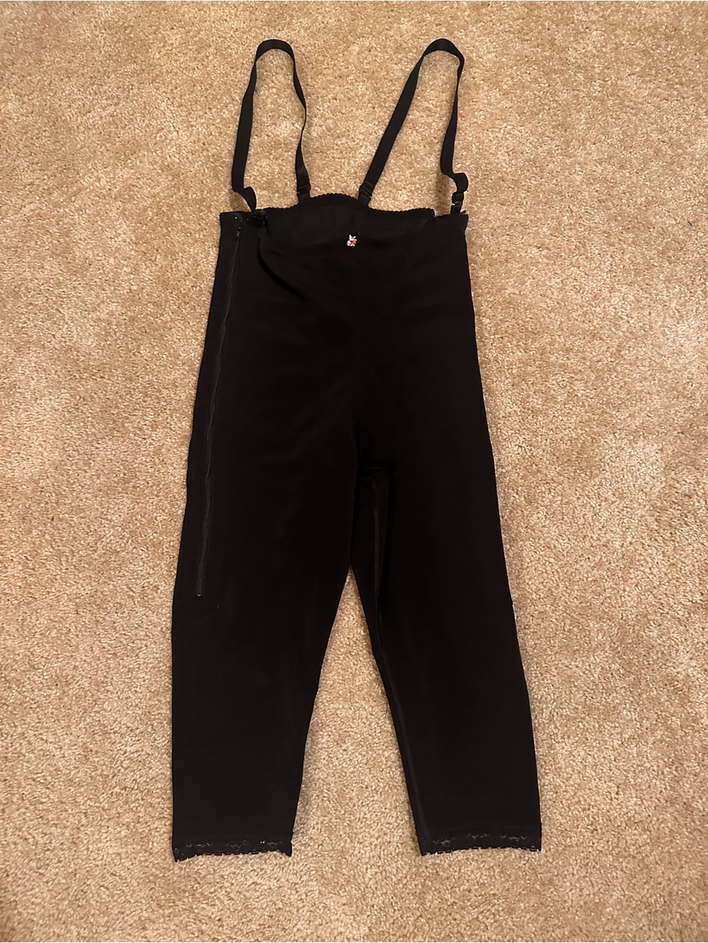 Design Veronique Black Full-Length Compression Bodysuit Overalls 3XL 855 USA